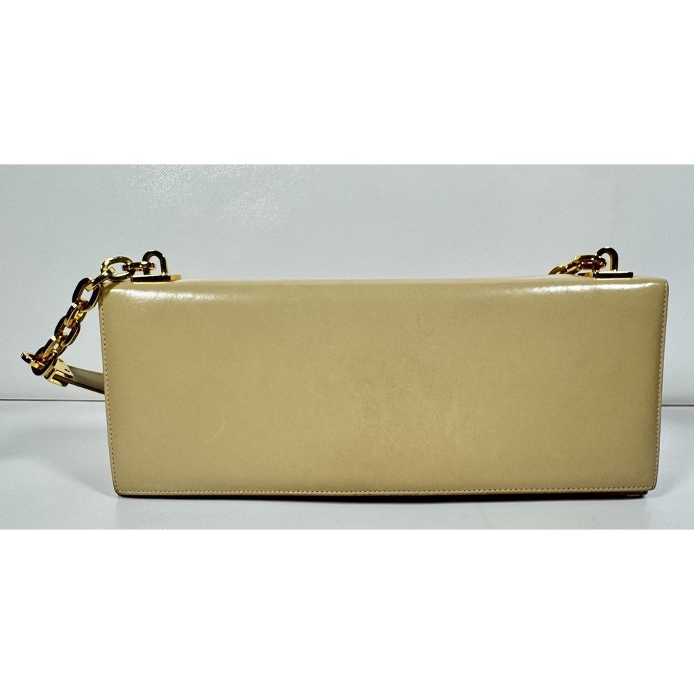 St John Leather Clutch Purse Shoulder Bag Made In Italy Luxe Formal Classic
